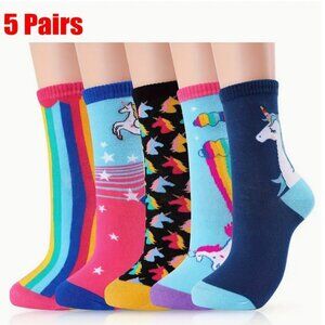 5 Pack Whimsical Unicorn Socks NWT